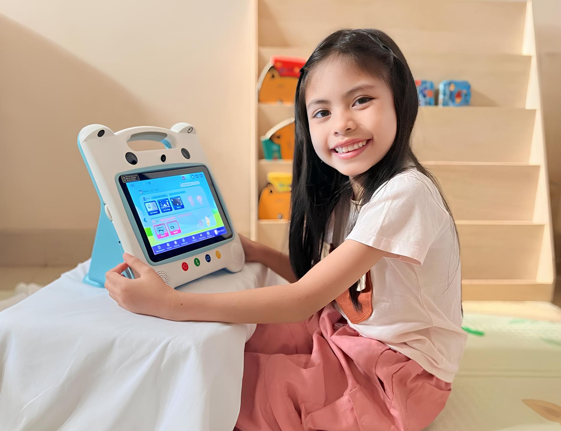 Latar belakang belajar matematika interaktif Wink Smart Learning untuk anak