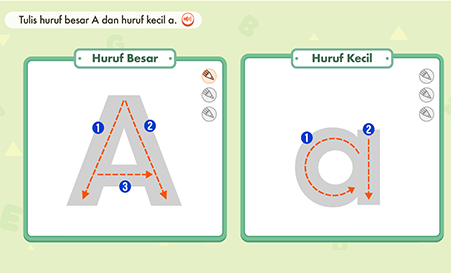 Latihan mengenal huruf dan kata bahasa Indonesia anak usia dini